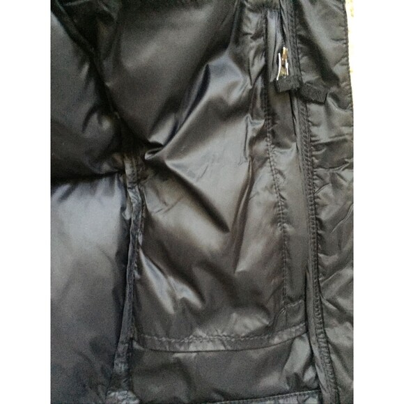 EDDIE BAUER MEDIUM PARKA COAT EB550 WINTER PUFFER JACKET BLACK HOODIE 75% DOWN - Picture 7 of 12